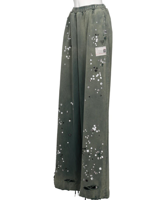 EMBELLISHED SUN FADED PANTS