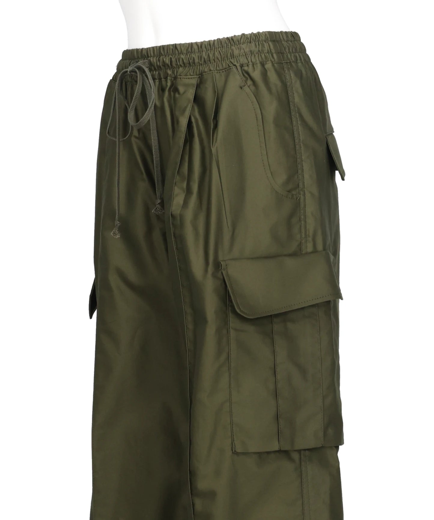 COTTON HIGH WAISTED CARGO TROUSERS