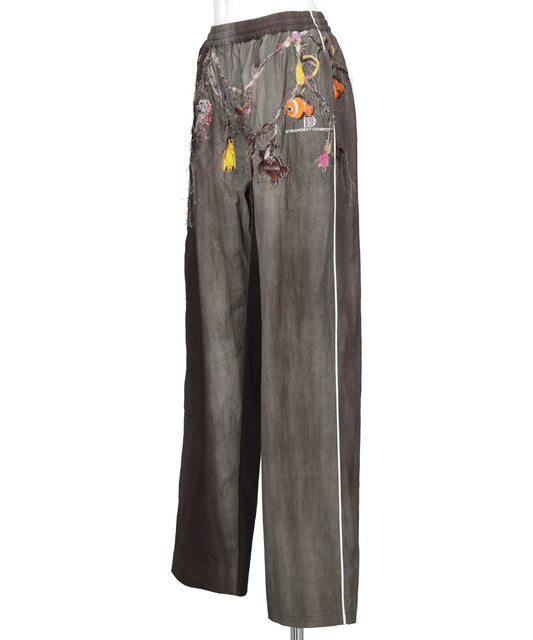 EMBROIDERED CHAIN TRACK PANTS