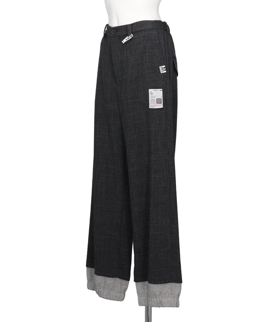 LAYERED HEM HOUNDSTOOTH PANTS