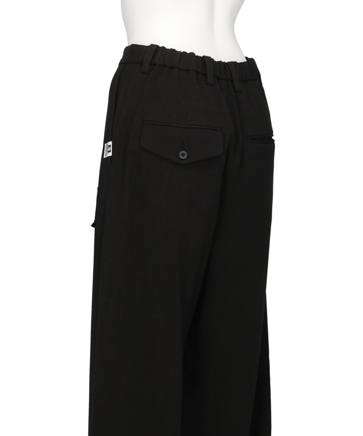 LAYERED HEM HOUNDSTOOTH PANTS