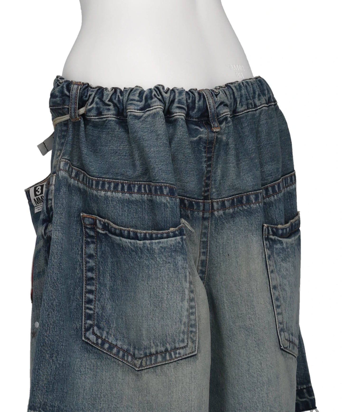 DENIM GATHER SHORTS