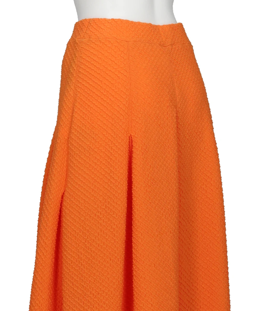 SHIRRING JERSEY JACQUARD FLARE SKIRT