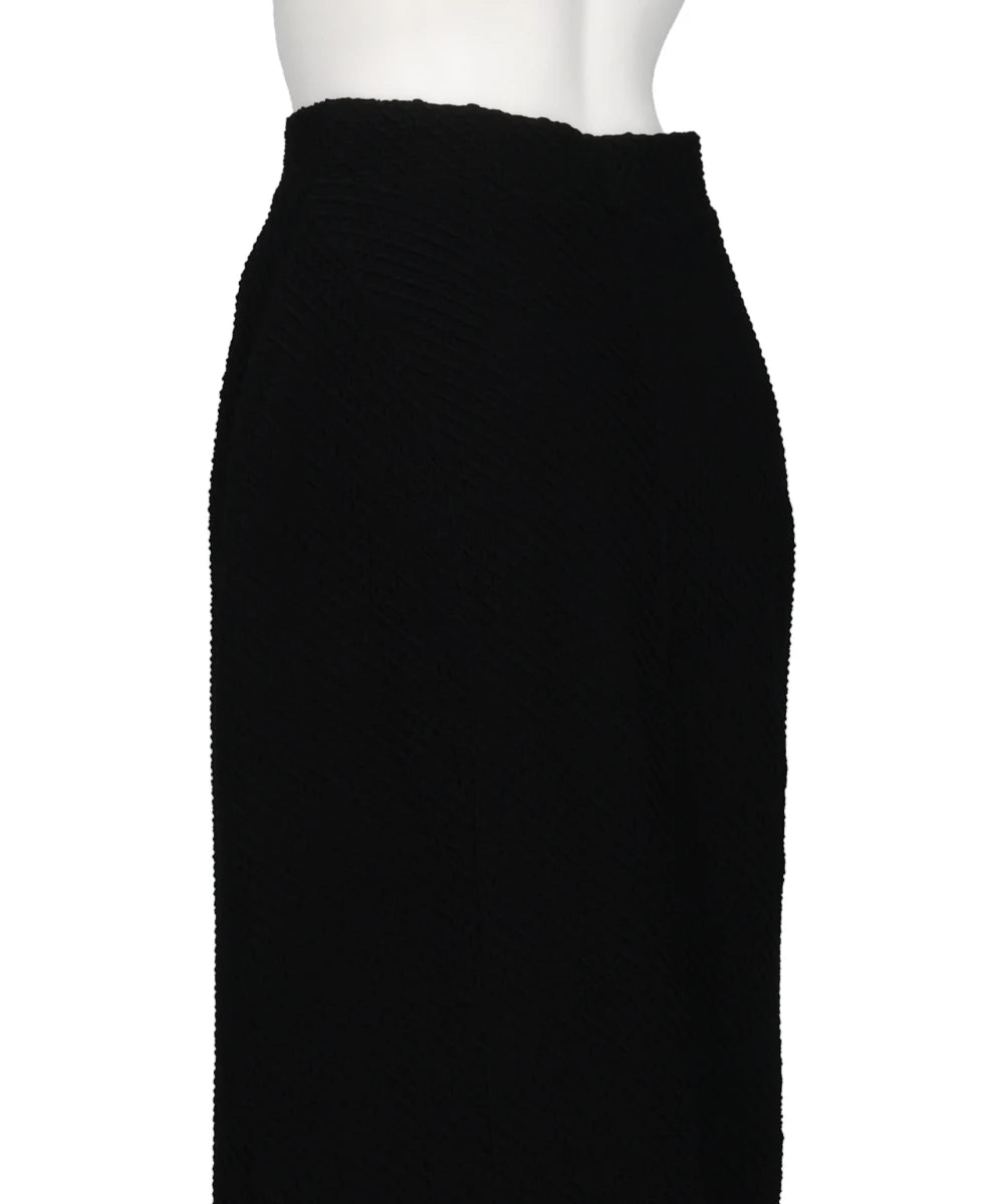 SHIRRING JERSEY JACQUARD PENCIL SKIRT