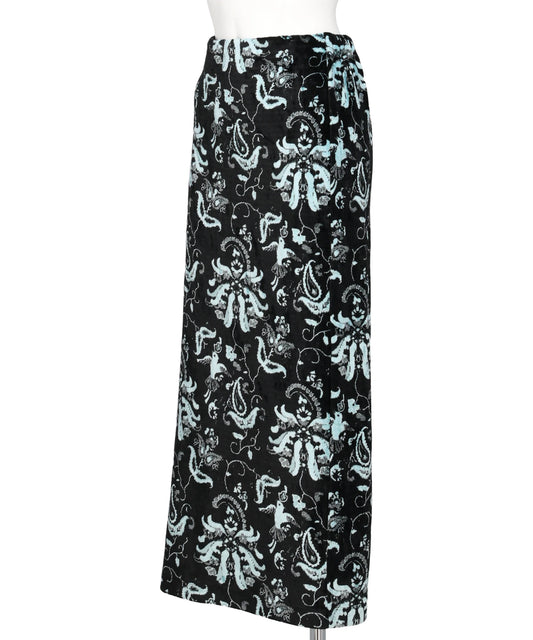 VELOUR JERSEY I-LINE SKIRT