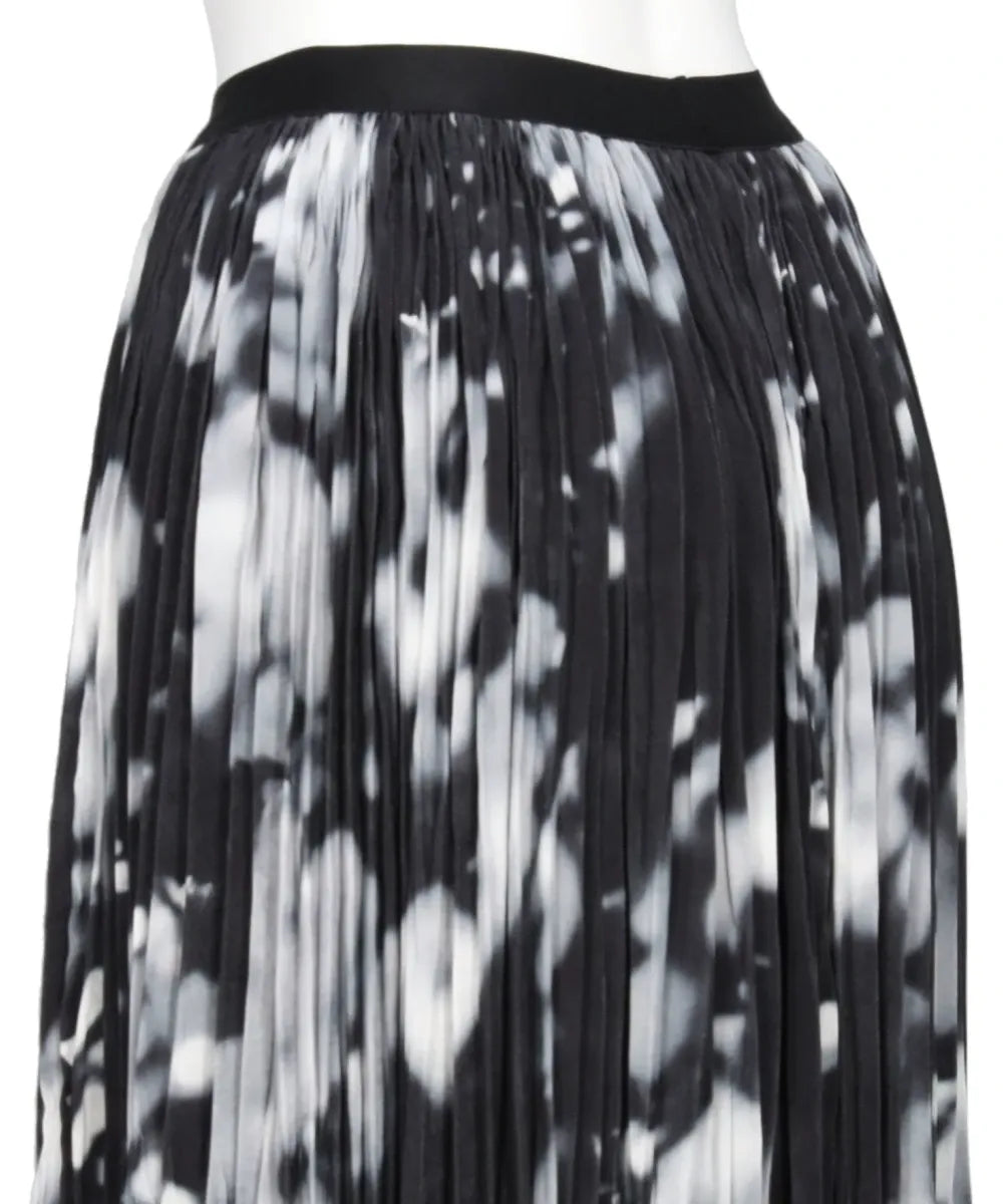 BOKASHI PRINT PLEATED SKIRT