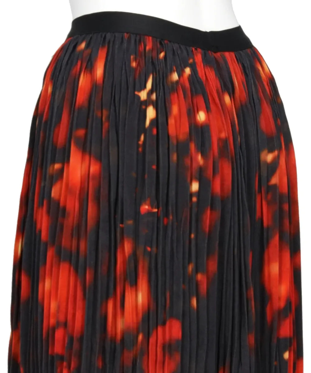 BOKASHI PRINT PLEATED SKIRT