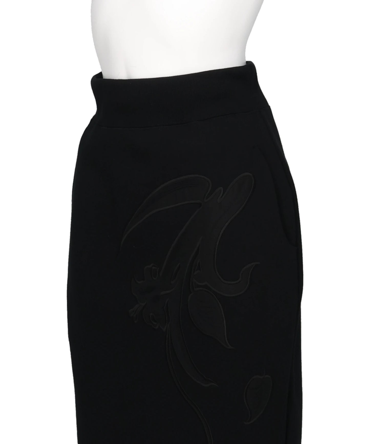 FLORAL EMBROIDERY SWEAT SKIRT