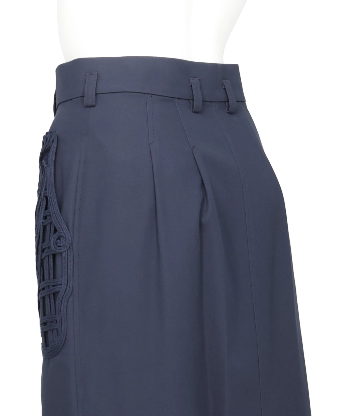 CORDING EMBROIDERY DETAILED I-LINE SKIRT