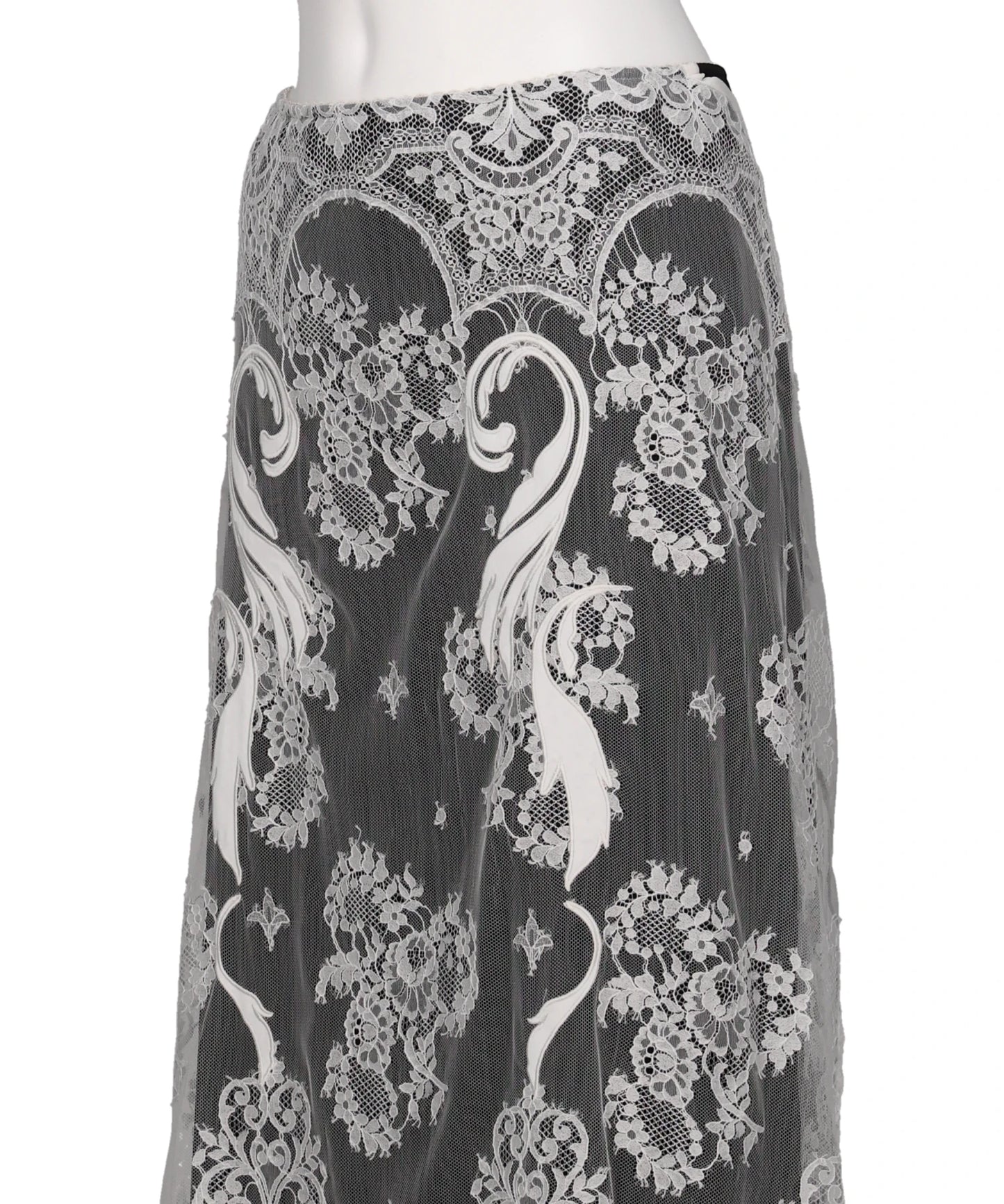 EMBROIDERED LACE SKIRT