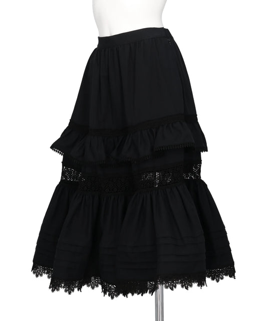 TIERED LACE FRILL SKIRT