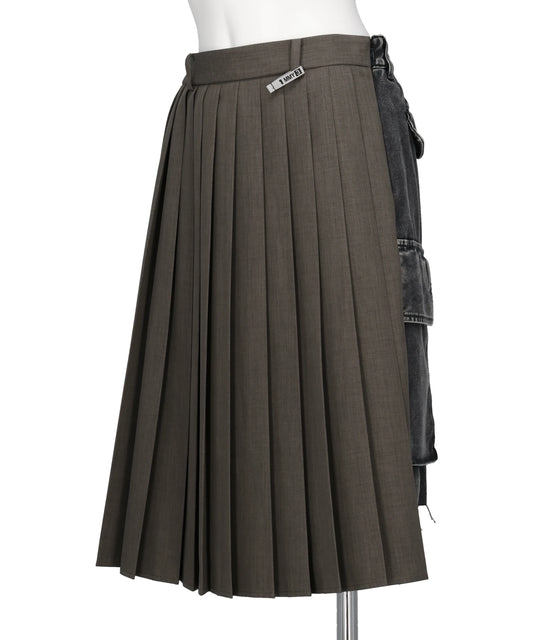 COMBINED PLEATS SKIRT× CARGO SKIRT