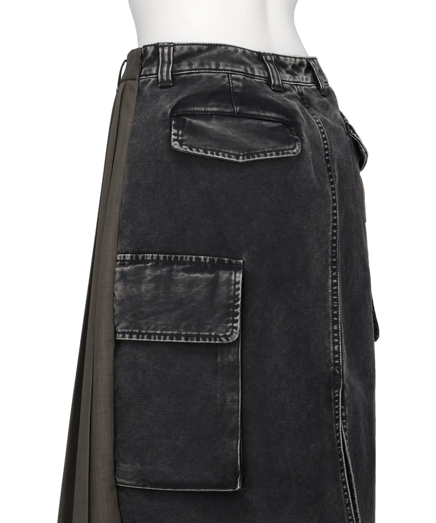 COMBINED PLEATS SKIRT× CARGO SKIRT