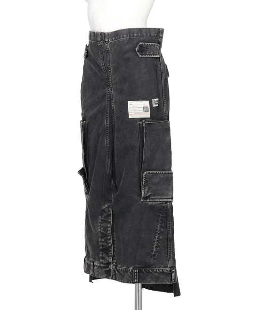 DISTRESSED CARGO SKIRT