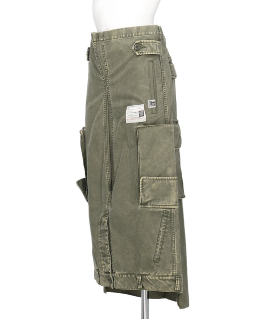 DISTRESSED CARGO SKIRT