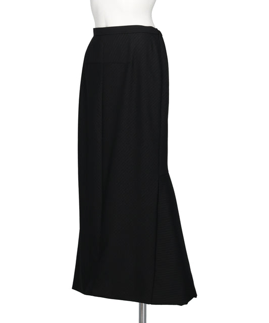 FLARED SKIRT WITH CONTRASTING HEM