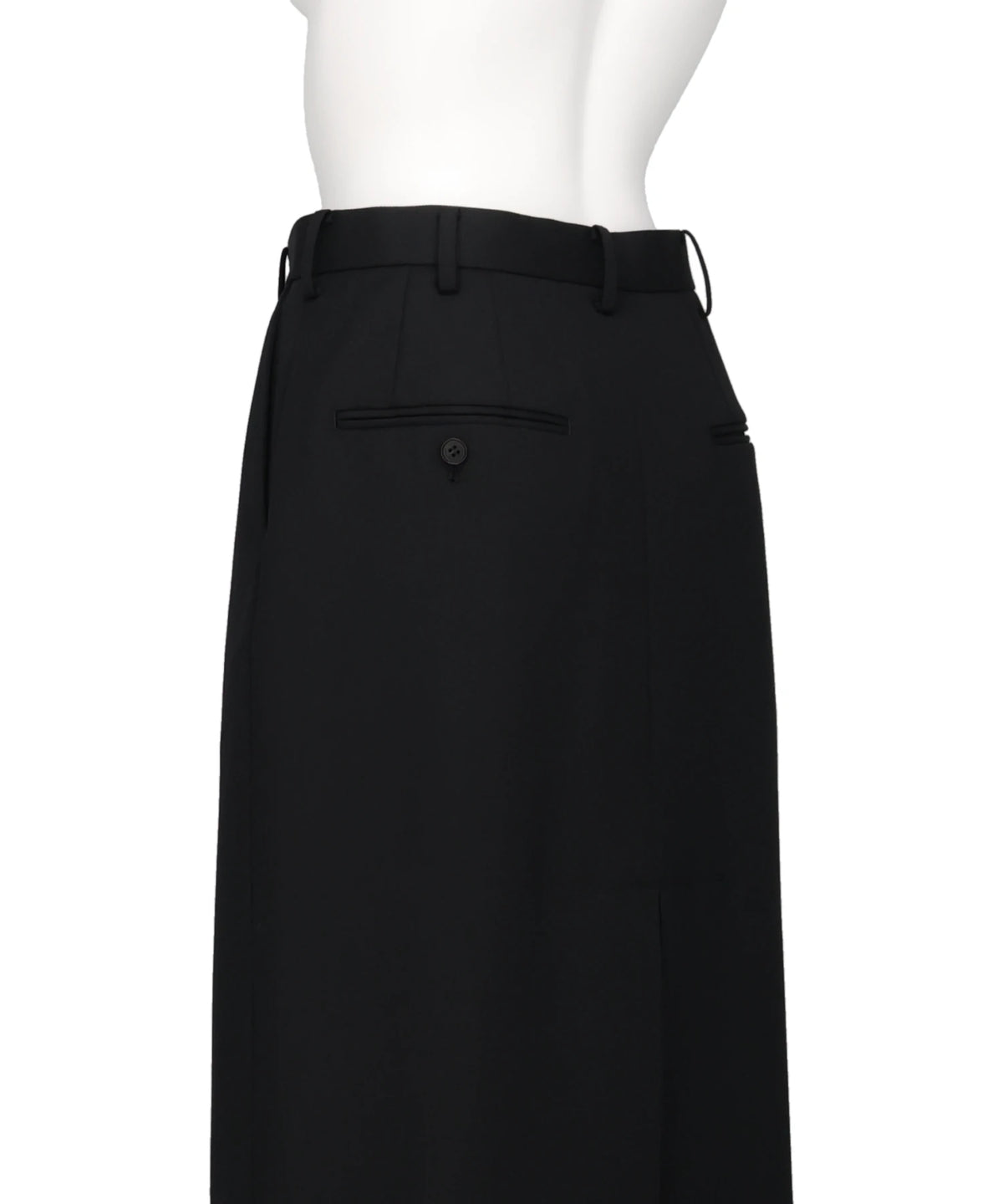 WOOL GABARDINE SLIT SKIRT