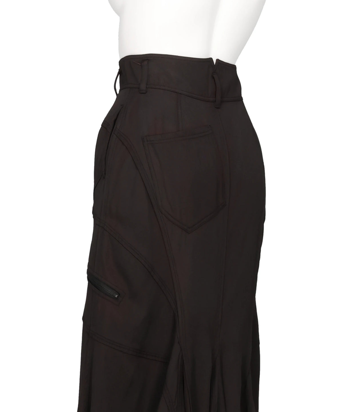 PIGMENT WASHED ZIP PANEL MERMAID SKIRT