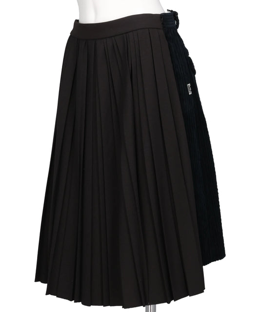 COMBINED PLEATS×CORDUROY SKIRT