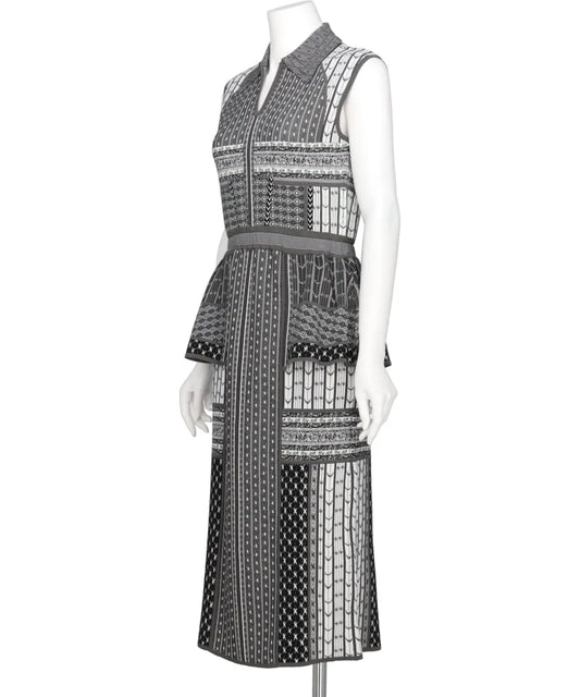GEOMETRIC PATTERN KNITTED DRESS