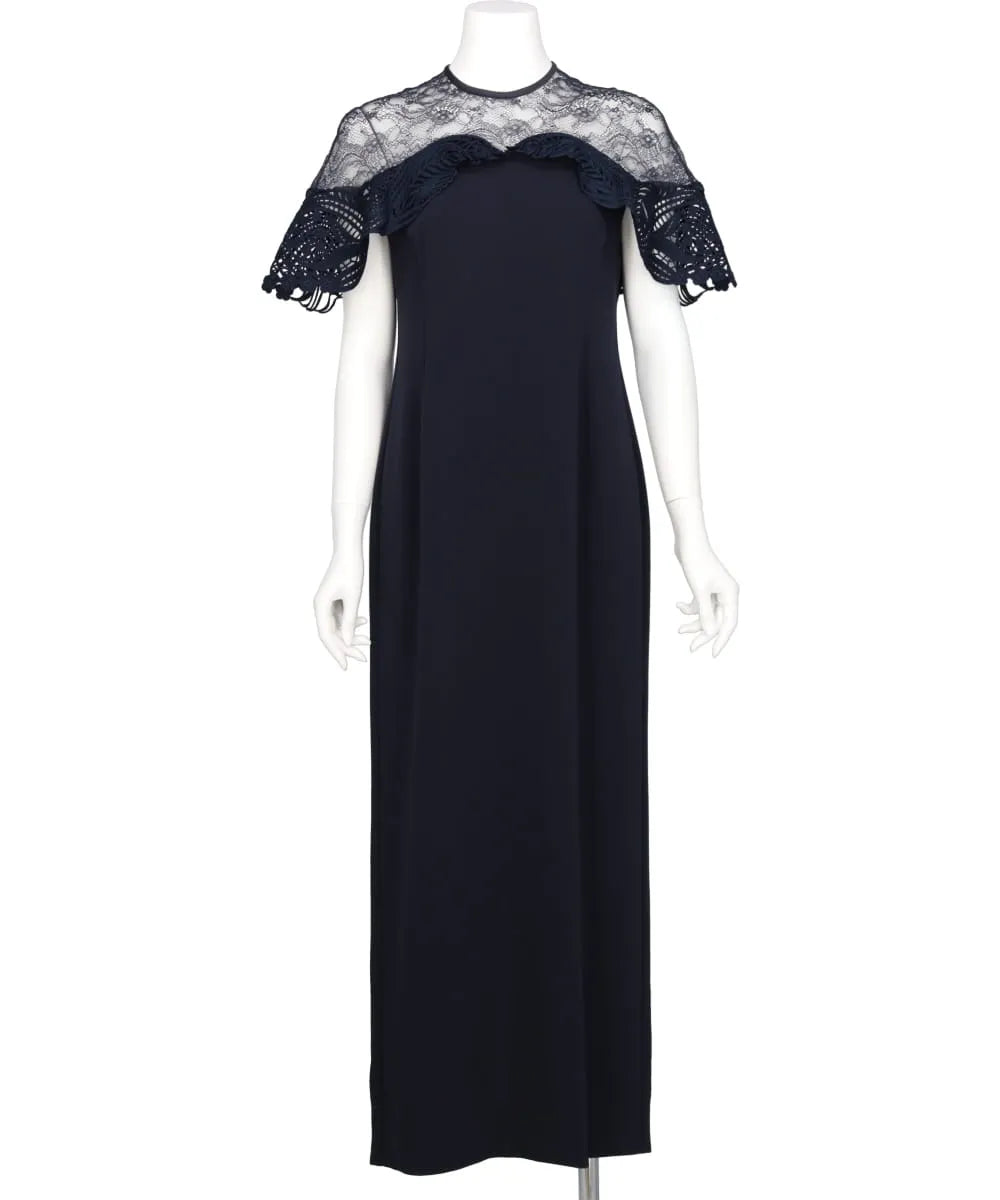 ワンピース mame kurogouchi Tulle Lace Classic Dress Tulle Lace Classic Dress(1 BLACK): Mame Kurogouchi: WOMENS