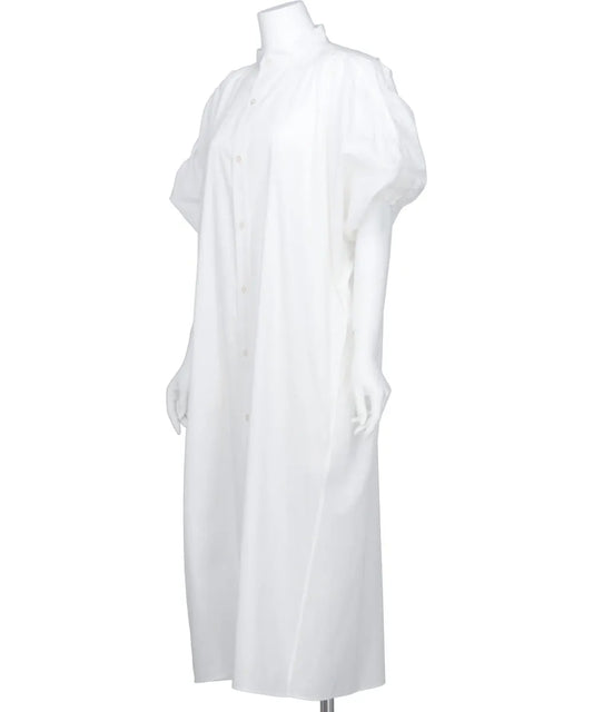 BROAD TUCK GATHER SLEEVE SHIRT DRESS