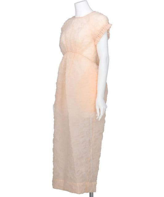 ELASTICATED GATHERED SLEEVE TULIP DRESS