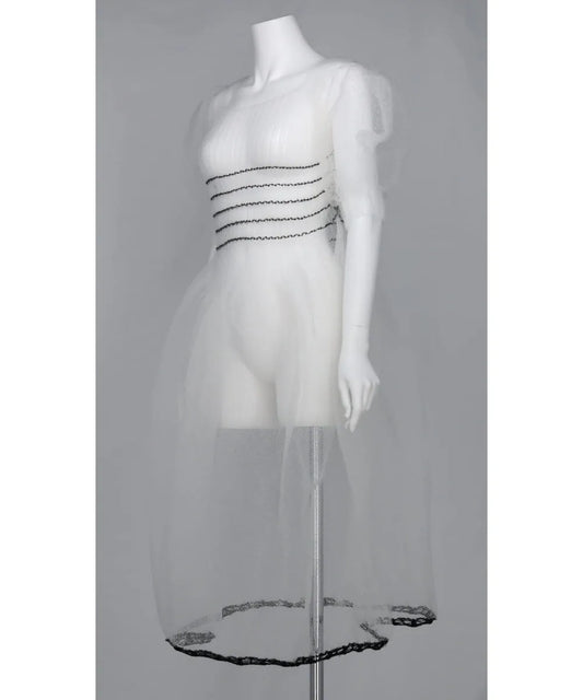 CLEAR SPECTER BIG PUFF SLEEVE DRESS