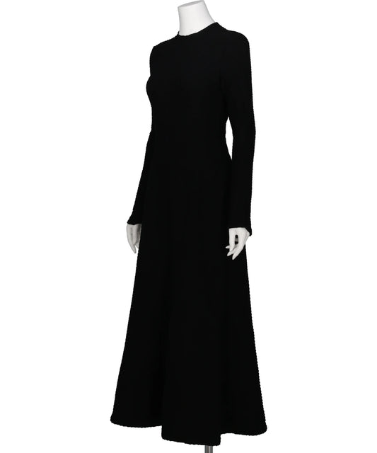 SHIRRIG JERSEY JACQUARD DRESS