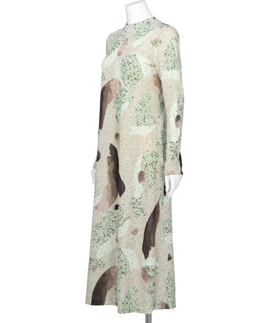 MARBLE PRINT JERSEY DRESS