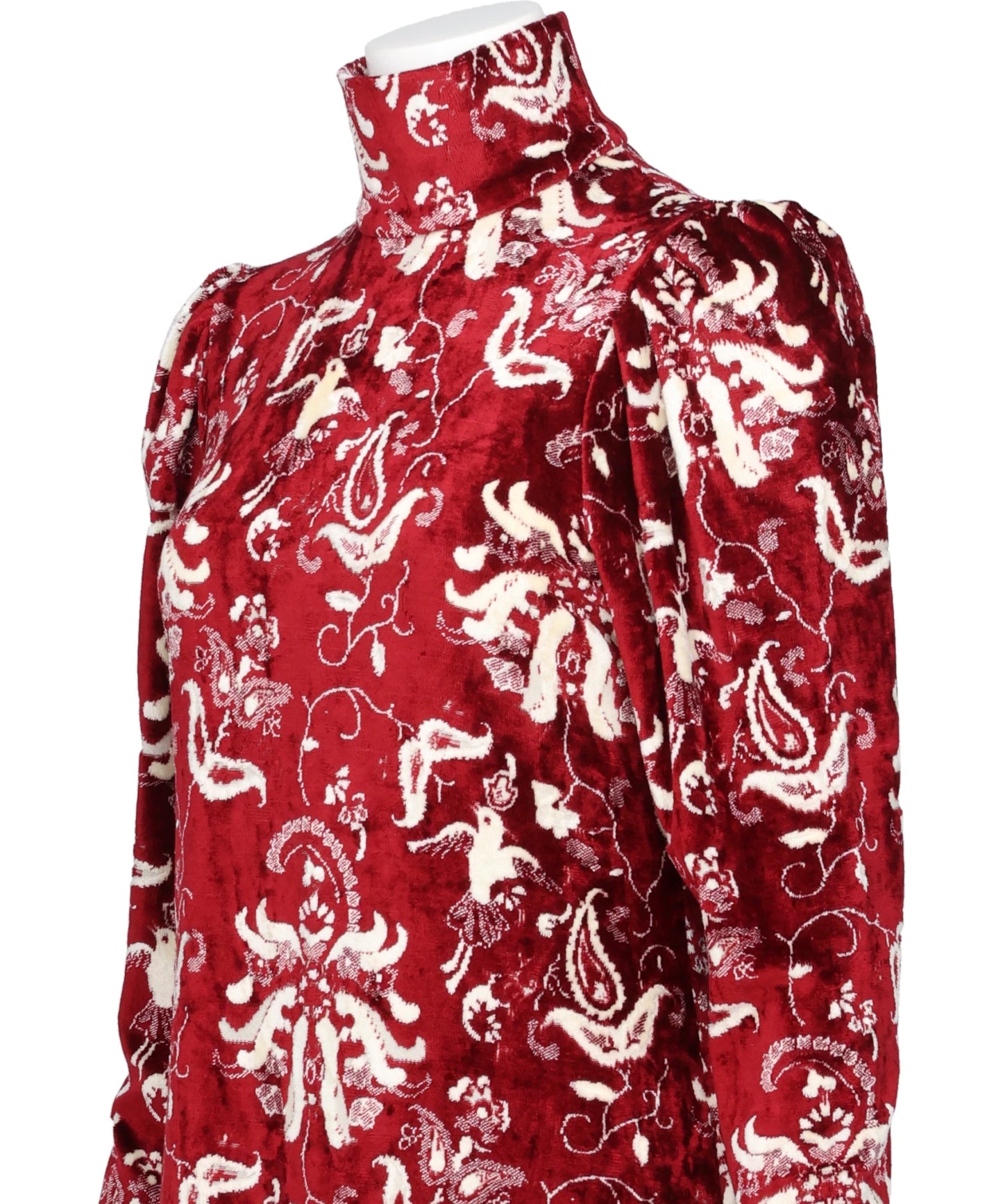 VELOUR JERSEY HIGH NECK DRESS