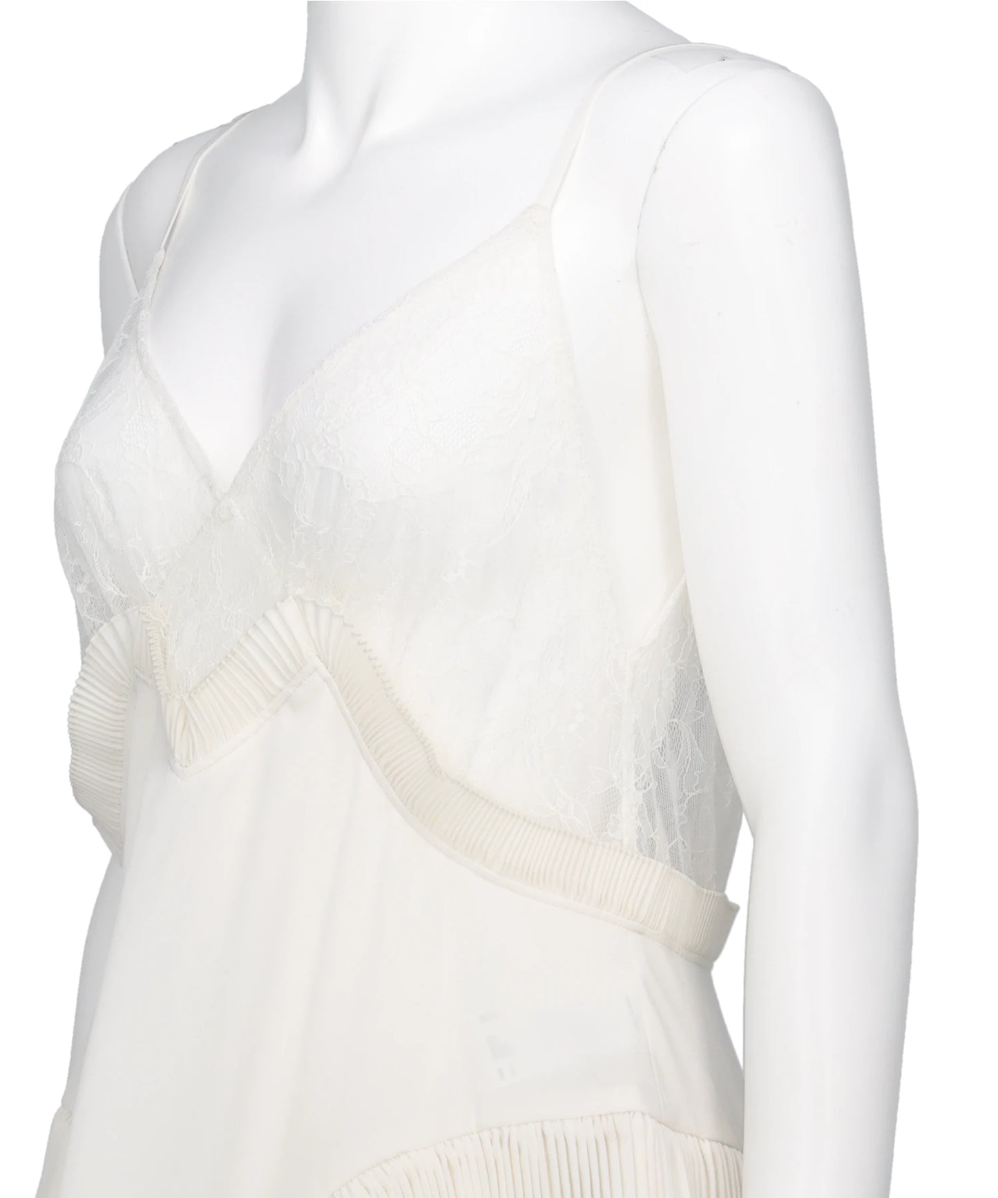 PLEATED MINI SLIP DRESS