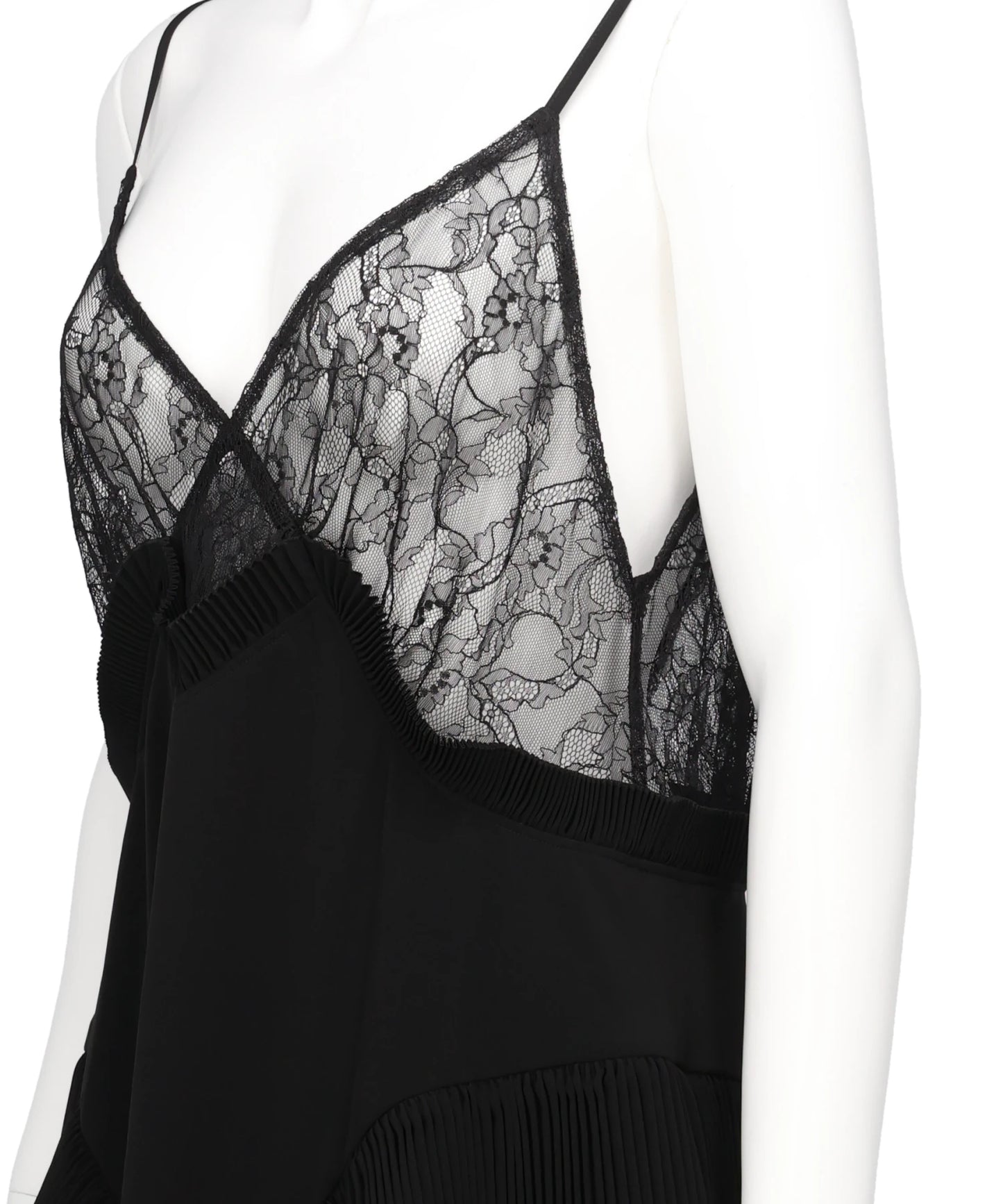PLEATED MINI SLIP DRESS