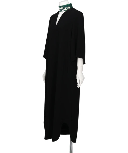 TRIACETATE EMBROIDERED NECK TOP