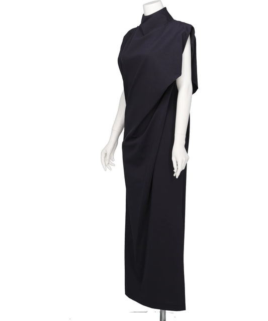 COTTON JERSEY ASYMMETRIC DRESS