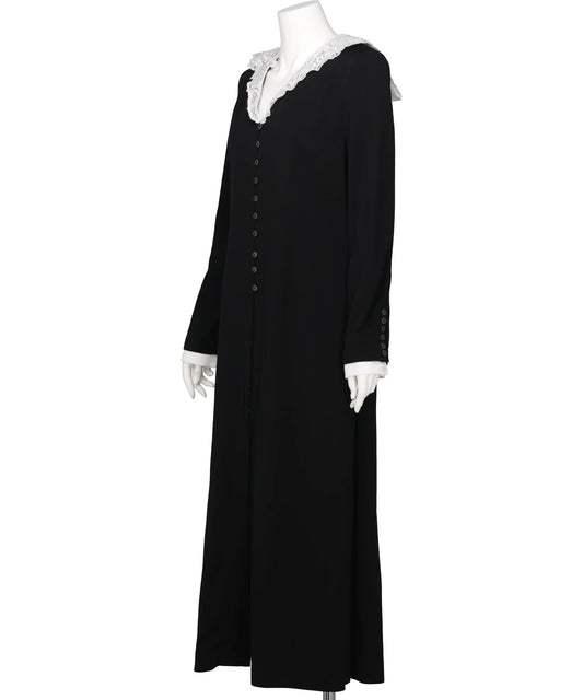LACE SAILOR COLLAR LONG DRESS