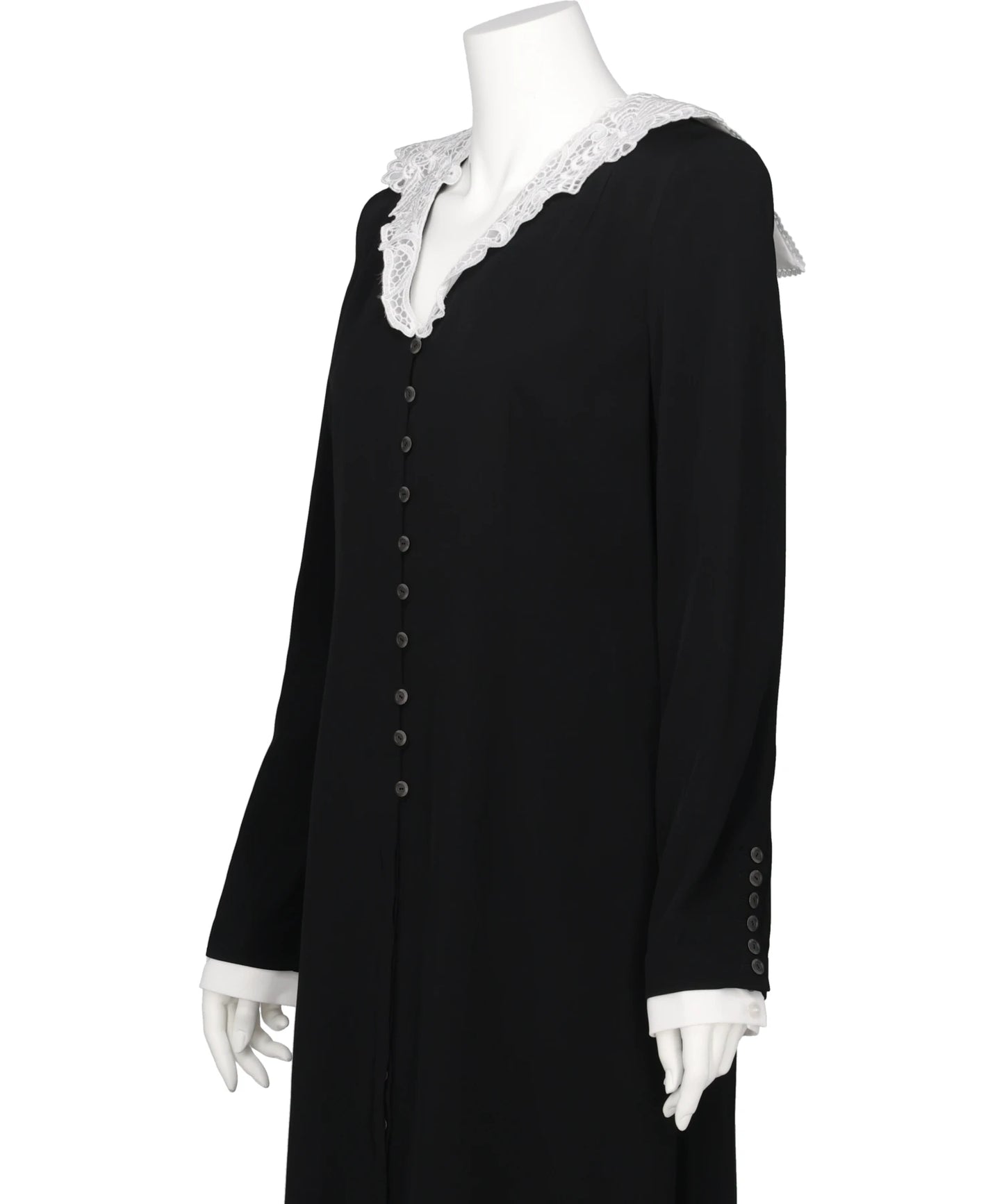 LACE SAILOR COLLAR LONG DRESS