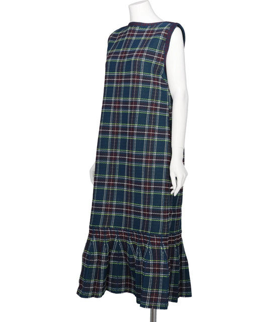 TARTAN PLEATED DRESS
