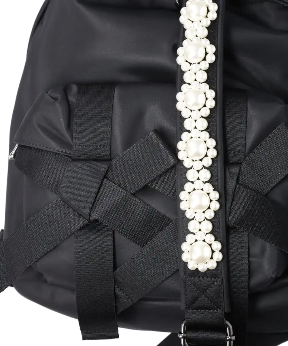 BOW FRONT BACKPACK W/STRAP EMB