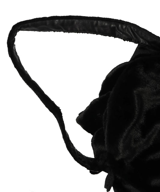 FAUX FUR FLOWER BIG BAG