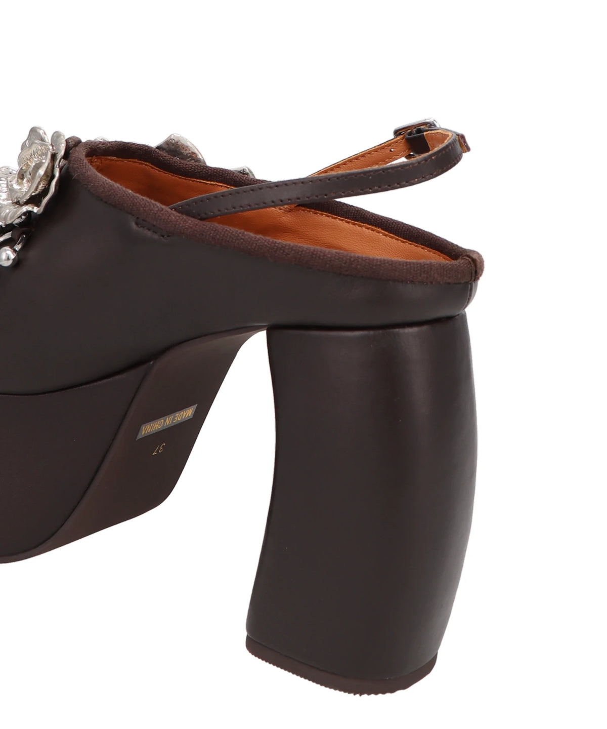 FLOWER MOTIF PIERCED PLATFORM SANDAL