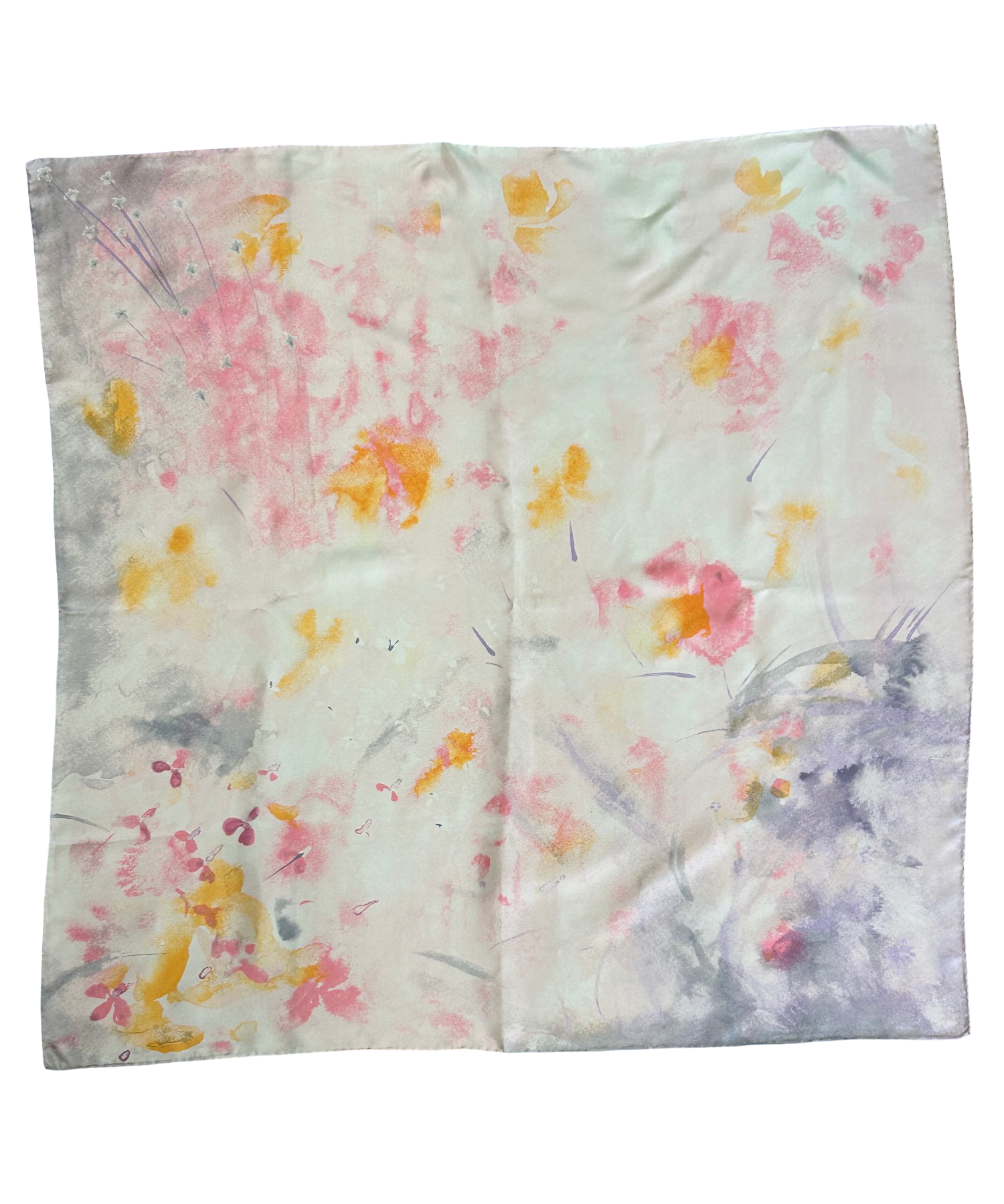 Mame Kurogouchi(マメクロゴウチ) 2026SS HAND PRINTED SILK SCARF