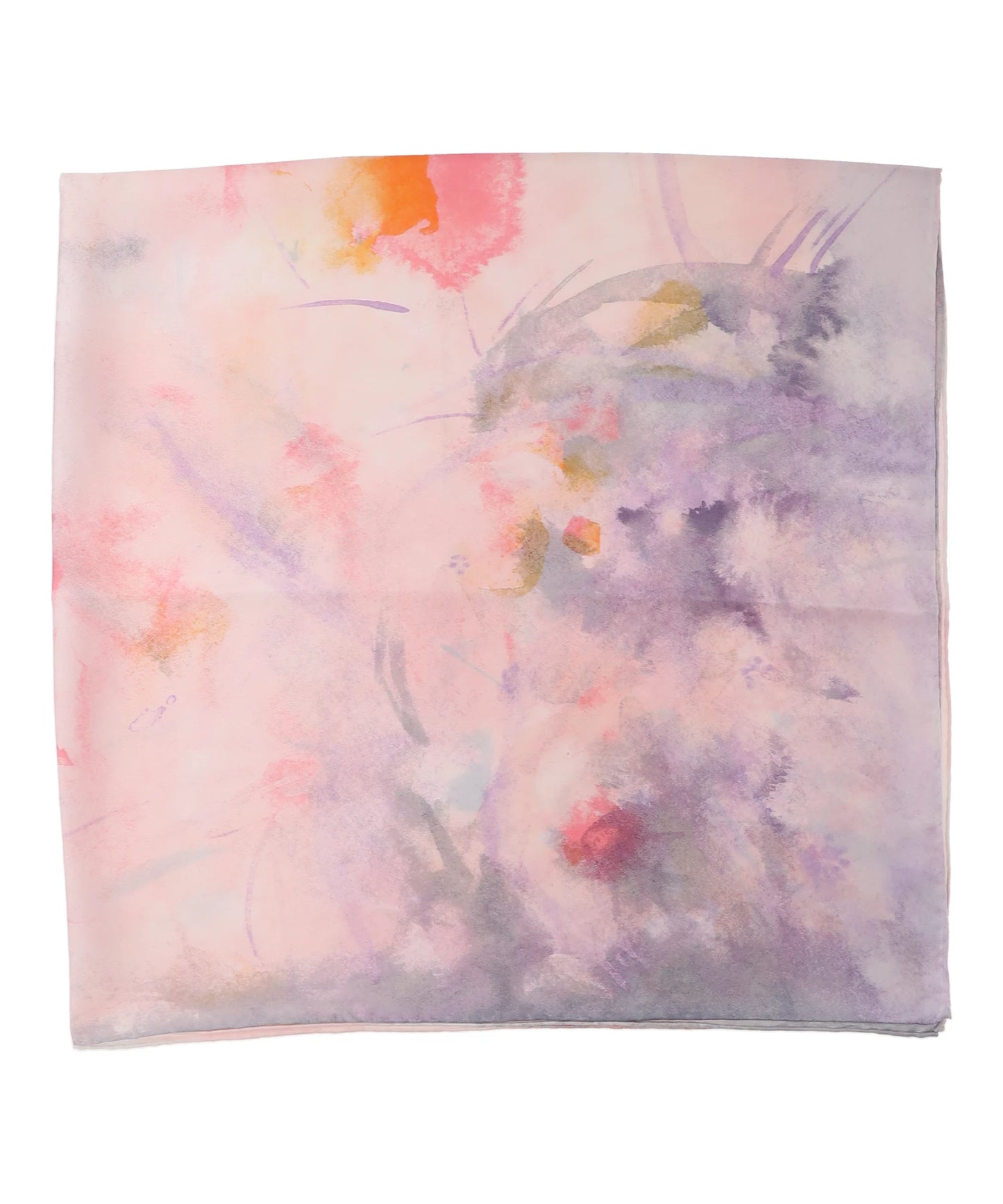 HAND PRINTED SILK SCARF