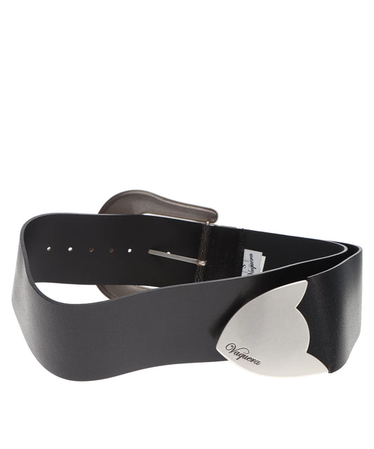 OVERSIZED WESTERN BELT CRACKED LEATHER