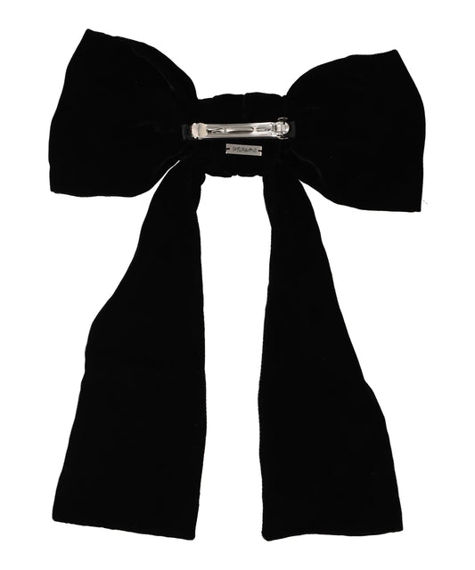VELVET BOW HAIR CLIP