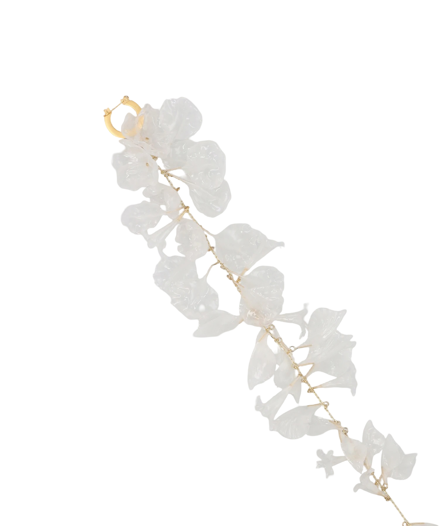 FLORAL MOTIF LONG EARRING