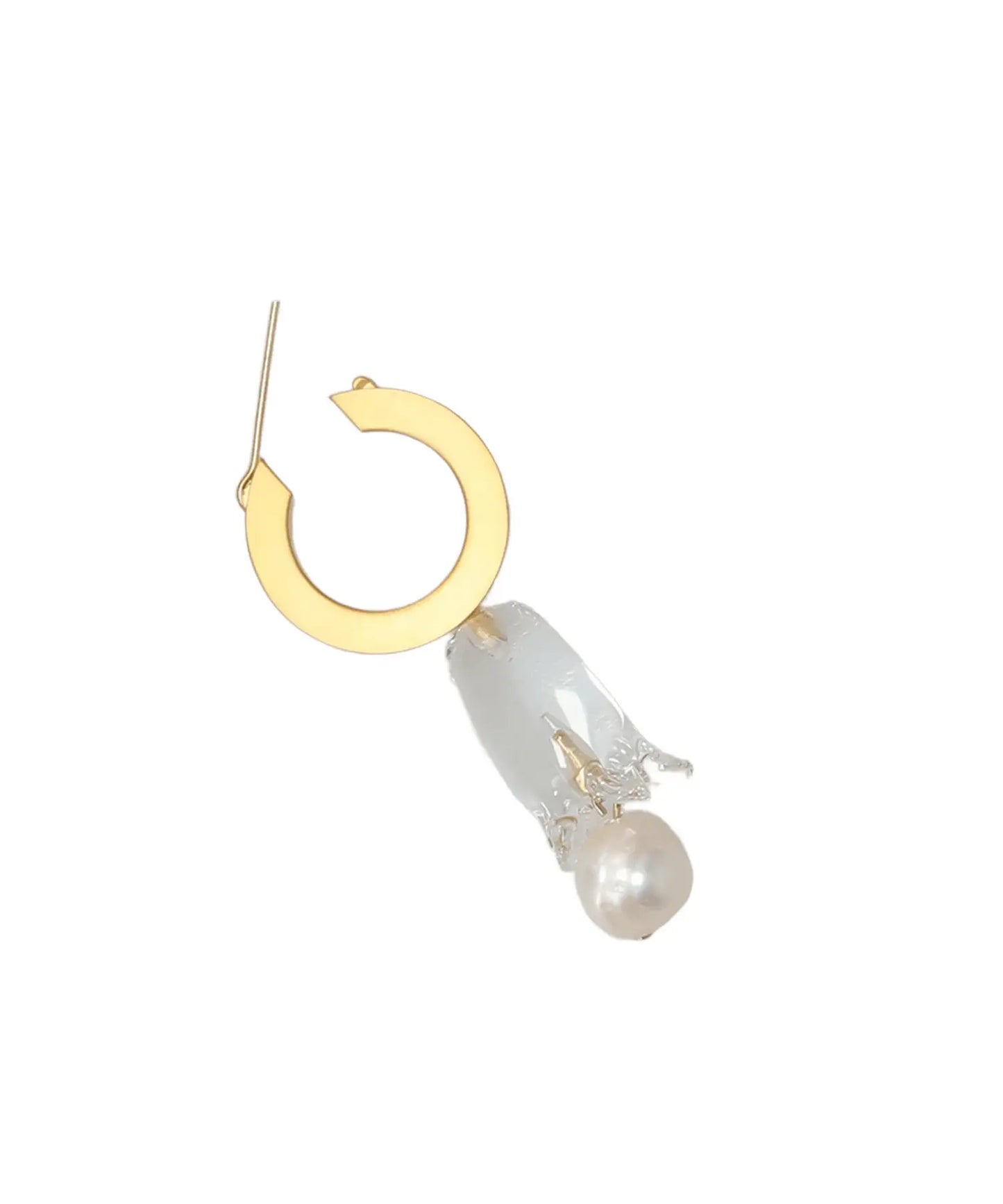 FLORAL MOTIF GLASS EARRINGS