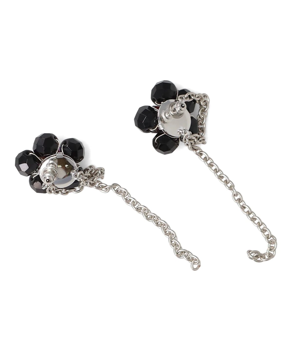 STILL GLASS FLOWER PIERCED EARRINGS