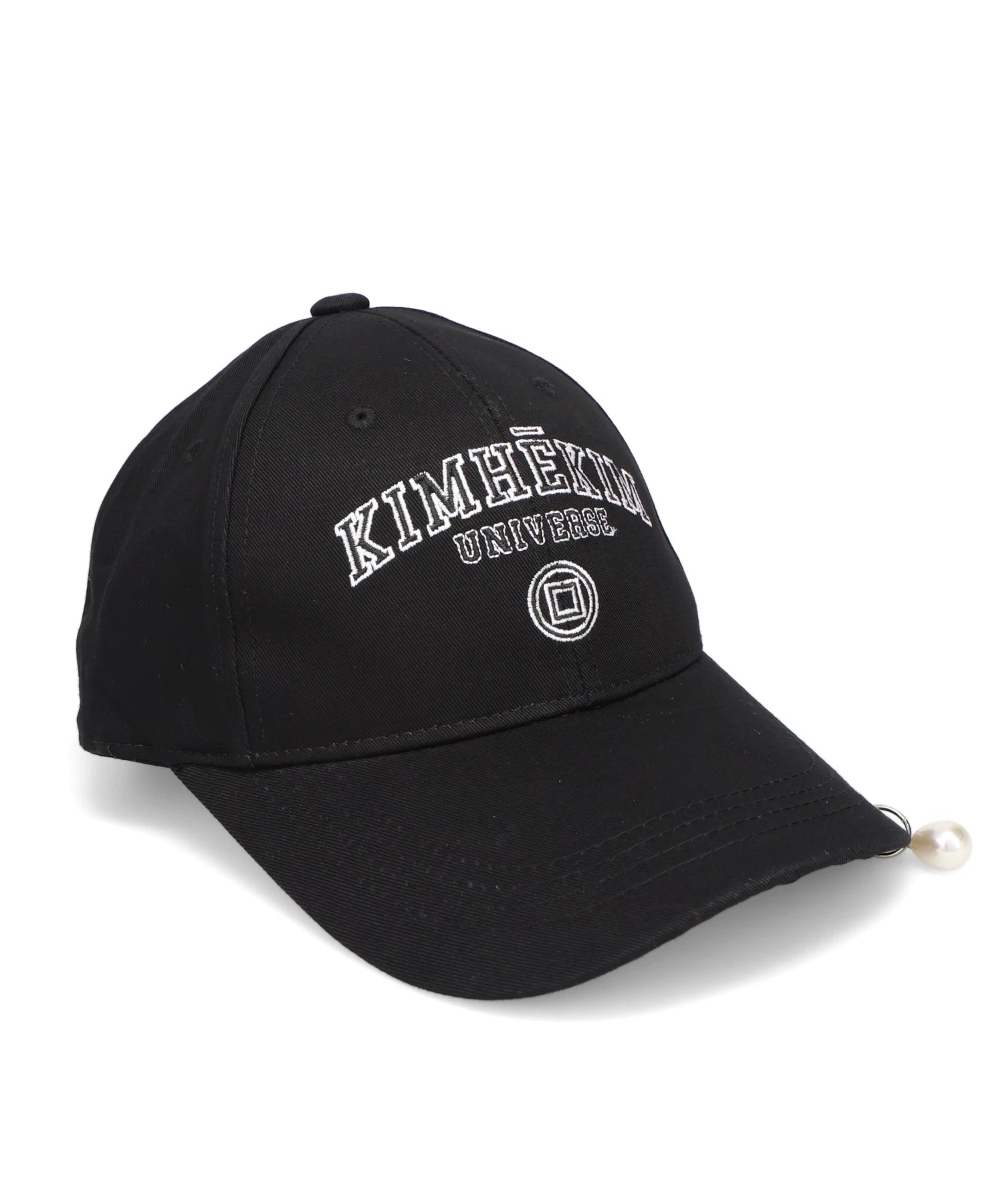 KIMHEKIM(キムヘキム) 2026SS PEARL PIERCED BASEBALL CAP FW24-HT02