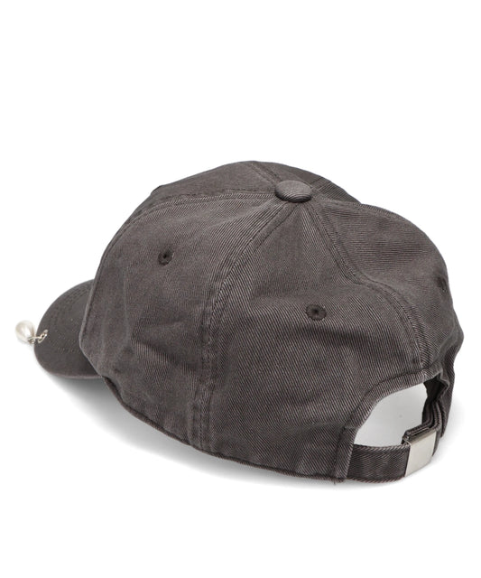 UPCYCLED PEARL PIERCED BASEBALL CAP